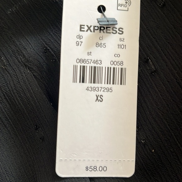 Metallic Dot Gathered Crew Neck Top extra small - Picture 14 of 17